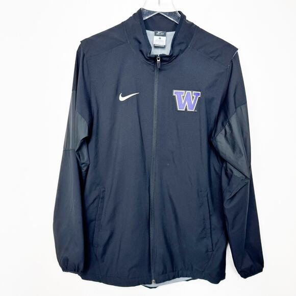Nike Dri-Fit University of Washington Huskies Black Track Jacket S - Picture 1 of 6